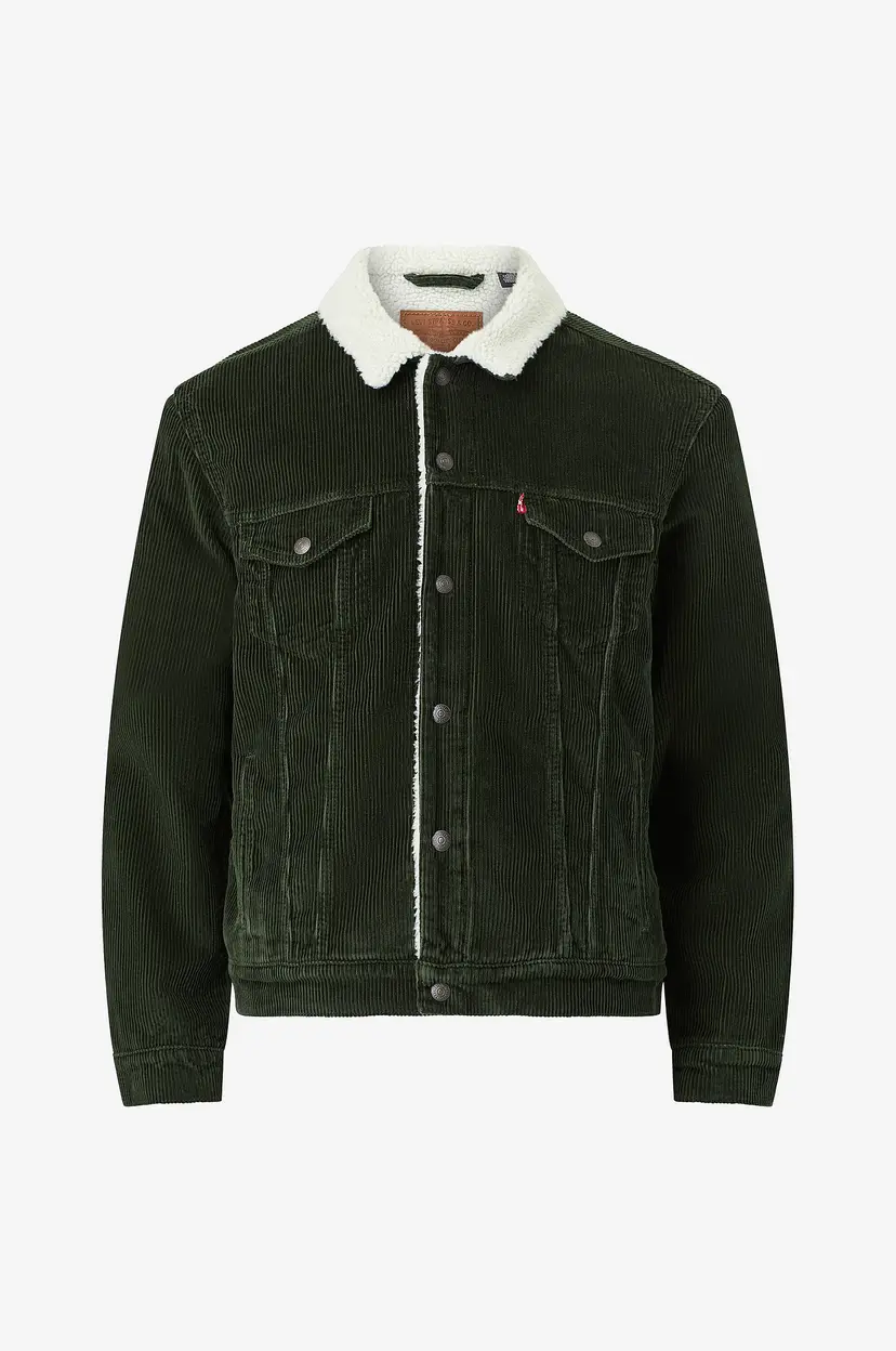 Levi's Kordfløyelsjakke Type 3 Sherpa Trucker - Svart