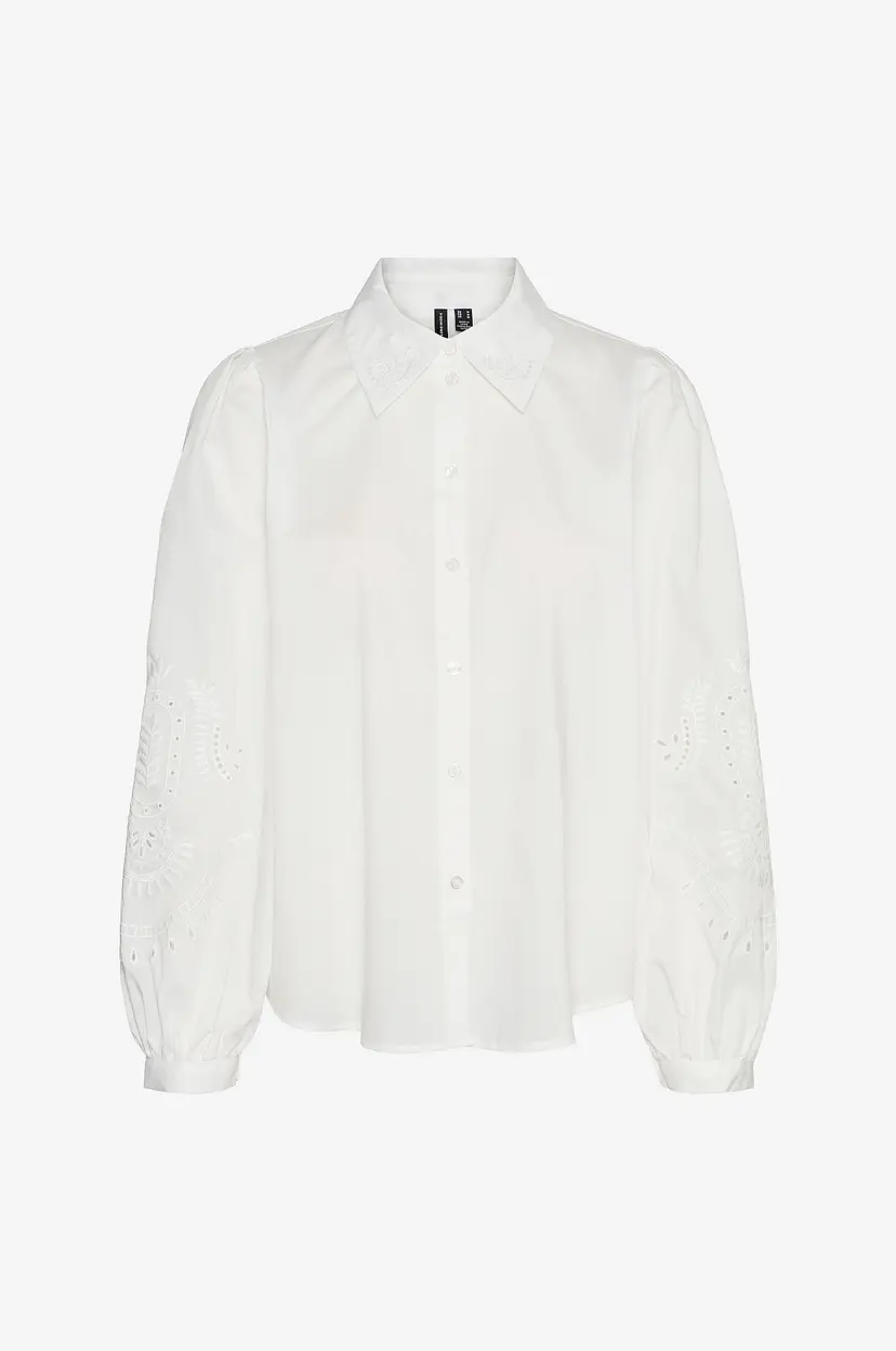 Vero Moda Skjorte vmKava Emb LS Shirt Wvn - Hvit