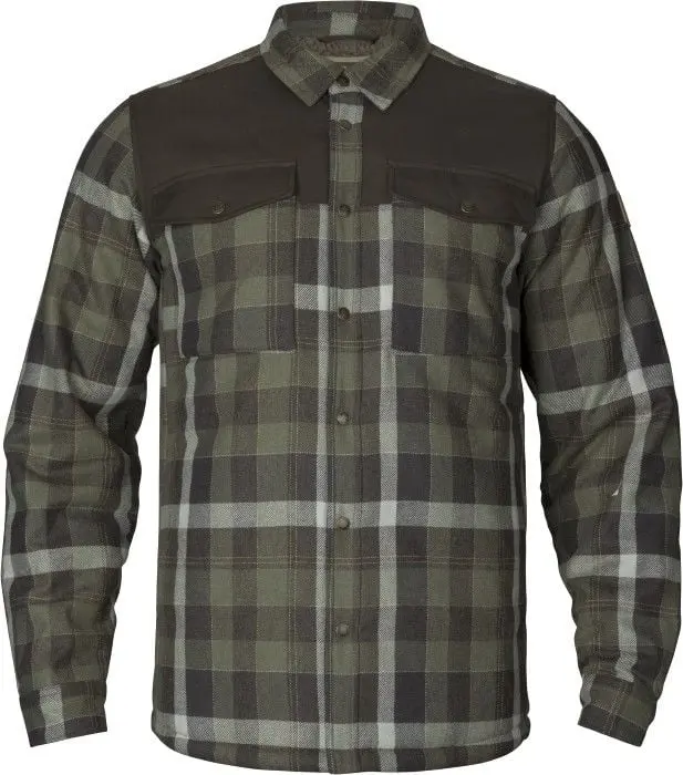 Härkila Härkila Asmund Insulated Wool Shirt Willow Green/Phantom