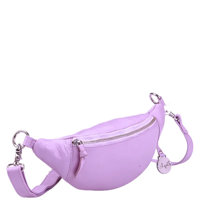Octopus Denmark Style Nikita i smuk pink. Fed mindre bumbag taske i flot pink læder m. lynlåsrum på front og bagside