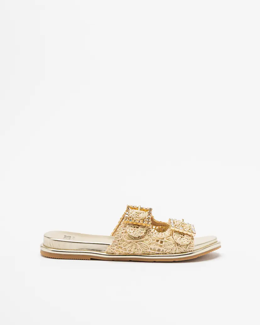 Gloss Gloss 19916-J9 Golden Slide sandals