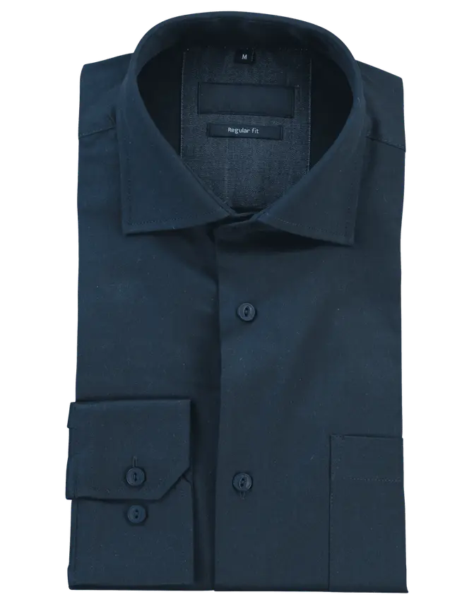 Black Blue Shirt l/s regular fit