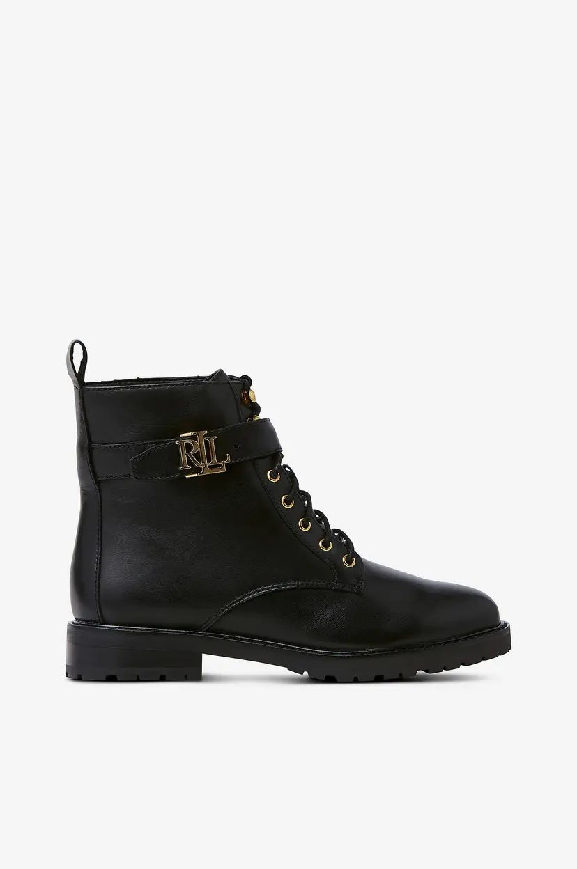 Lauren Ralph Lauren Støvler Burnished Calf-Elridge Bootie - Svart