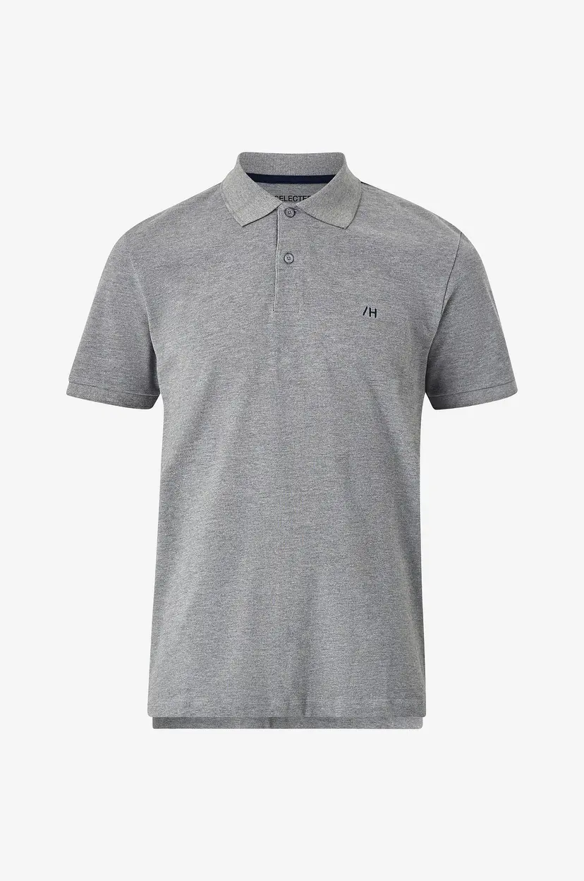 Selected Men Pologenser slhDante SS Polo W - Grå