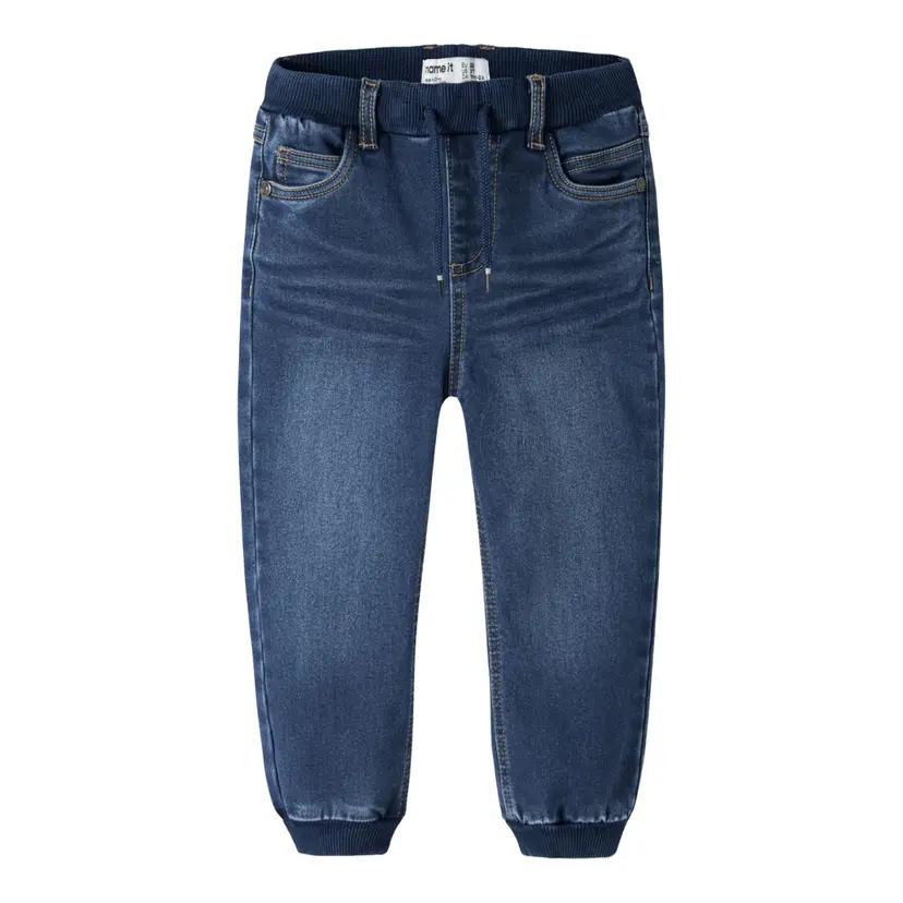 NAME IT Name It - Bukse Ben Baggy Fleece Jeans Dark Blue Denim