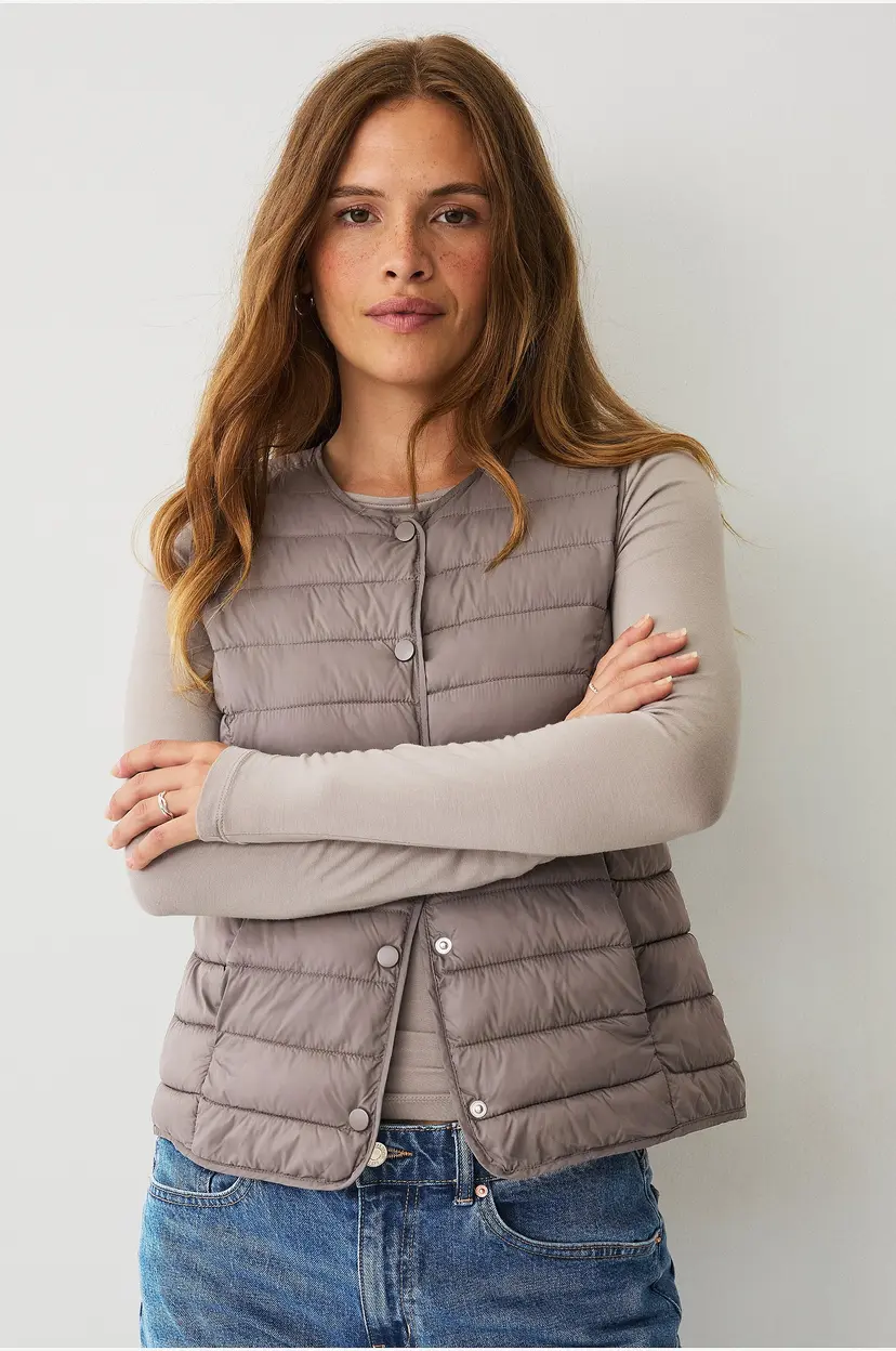 Ellos Collection Polstret vest - Brun