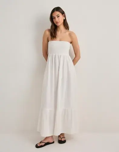 Vero Moda Vero Moda - Hvit - Awalisa Bandeau Ankle Dress Noos
