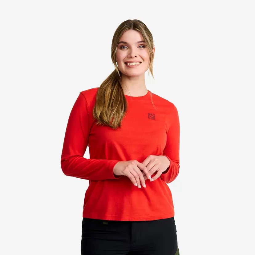 RevolutionRace Easy Long-sleeved T-shirt Dame Aurora Red