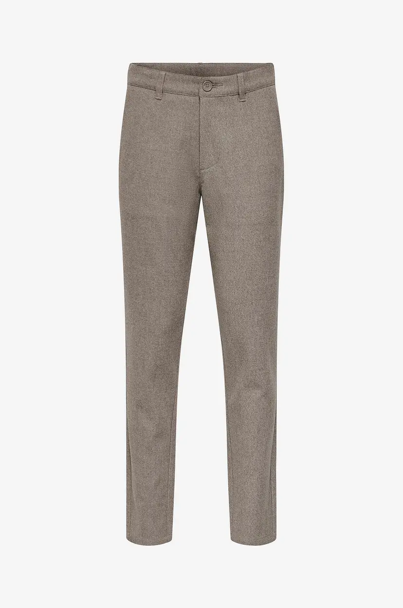 ONLY & SONS JUNIOR Bukser Osjmark Slim Brush Pique 0353 Pants - Beige