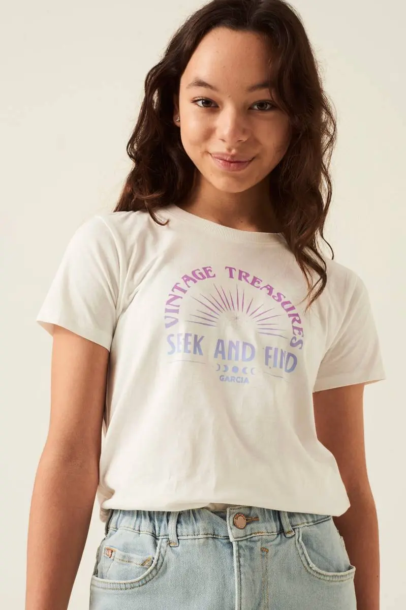 Garcia Garcia T-skjorte M22601 off white (164/170 : 14-15 år)