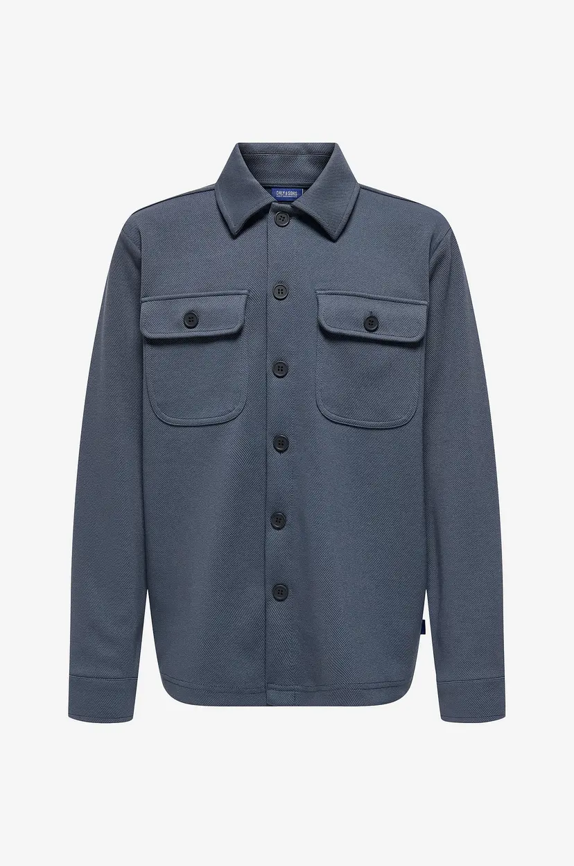 ONLY & SONS JUNIOR Overtreksskjorte osjNew Kodyl Overshirt Sweat - Blå