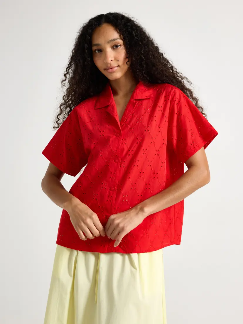 Lindex Skjorte med broderie anglais