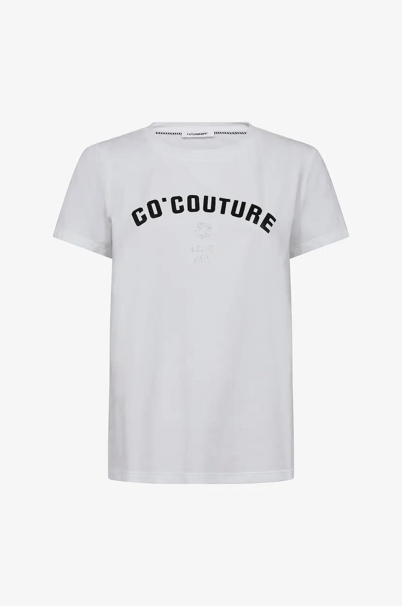 Co'couture T-skjorte Cococc LJ Glitter Tee - Hvit