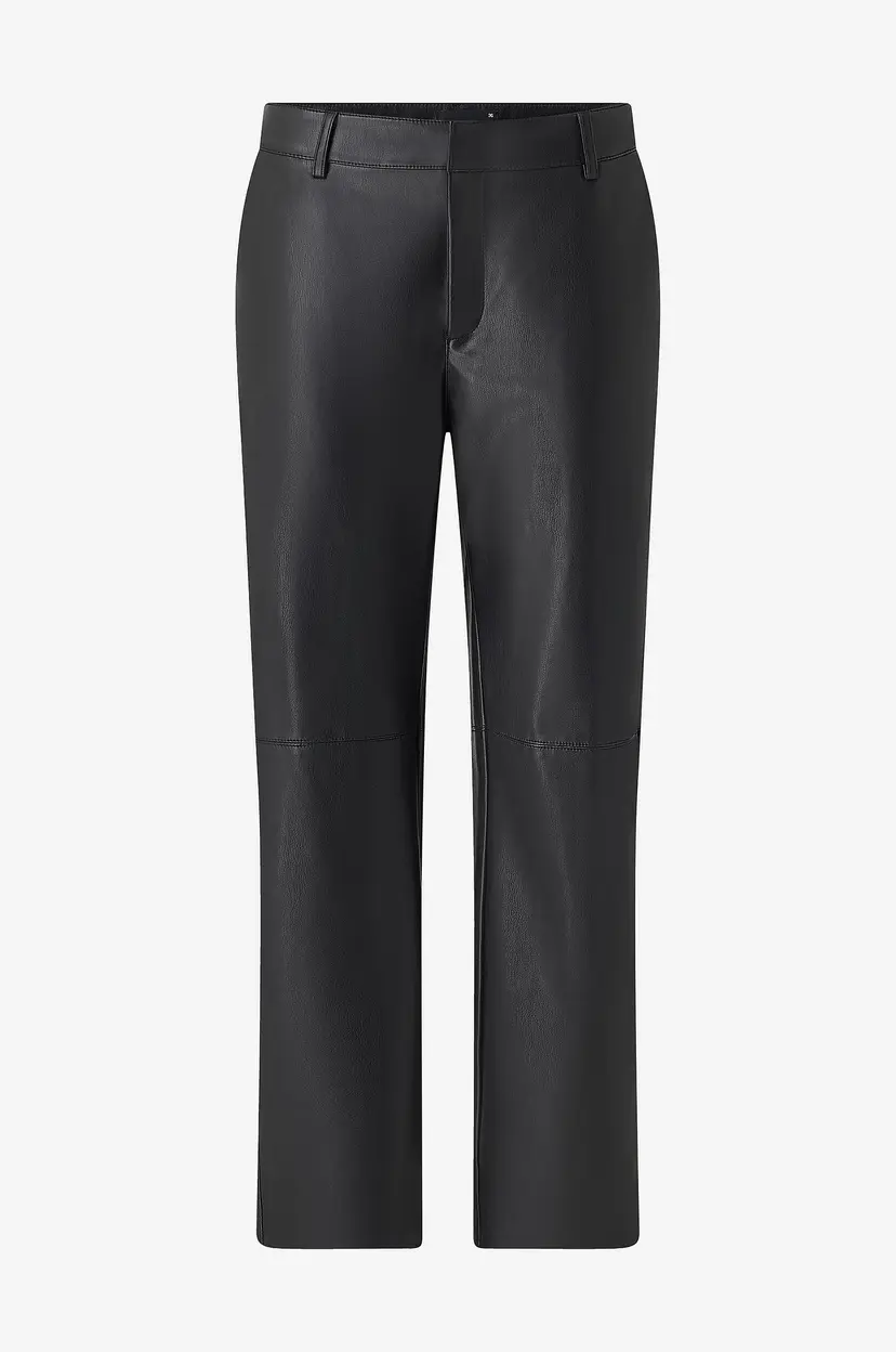 Gina Tricot Bukser Pu barrel leg trousers - Svart