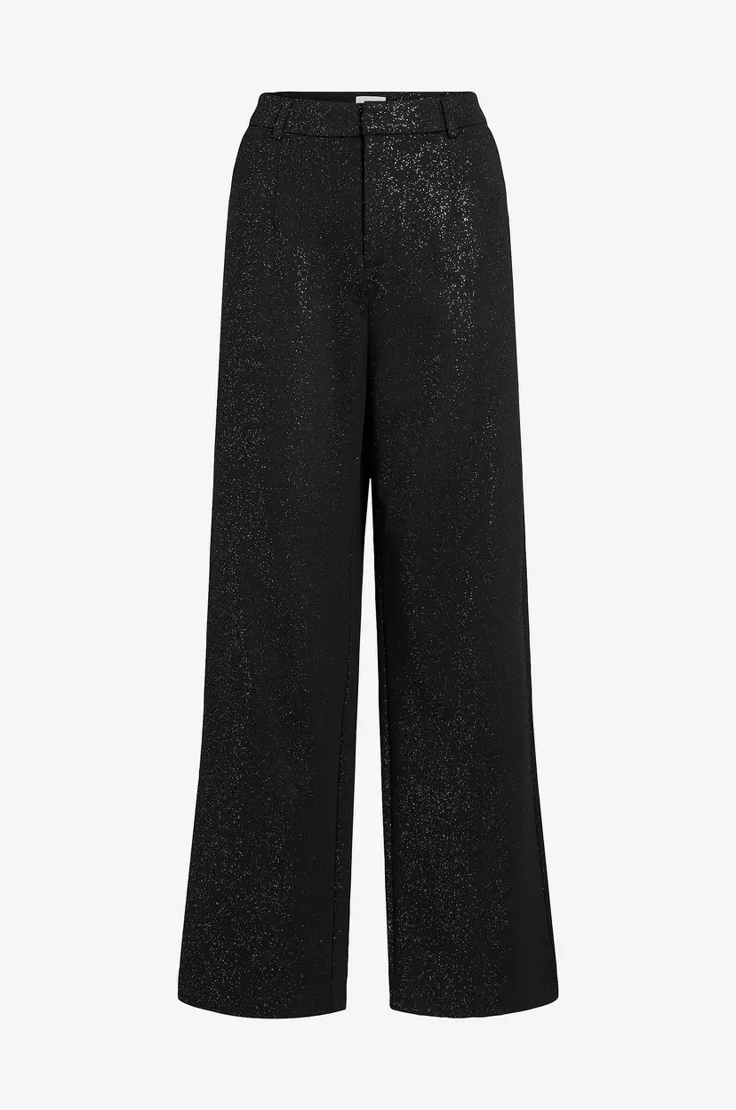 Vila Bukser Vivarone Hw Glitter Wide Pants/Lr - Svart