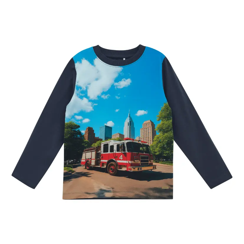 Minymo Minymo - Genser New York Brannbil Blue Nights