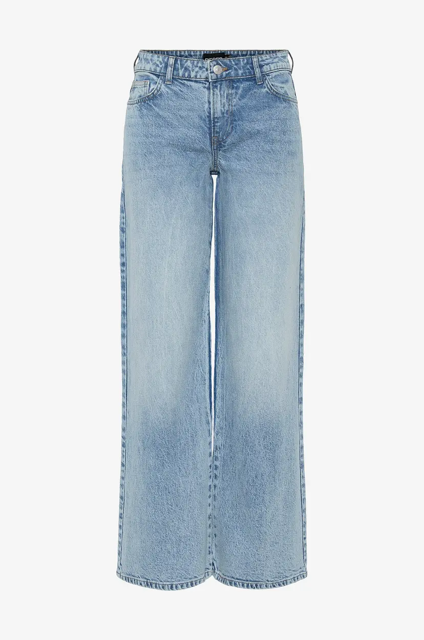 Pieces Jeans pcSelma LW Wide Jeans LB - Blå