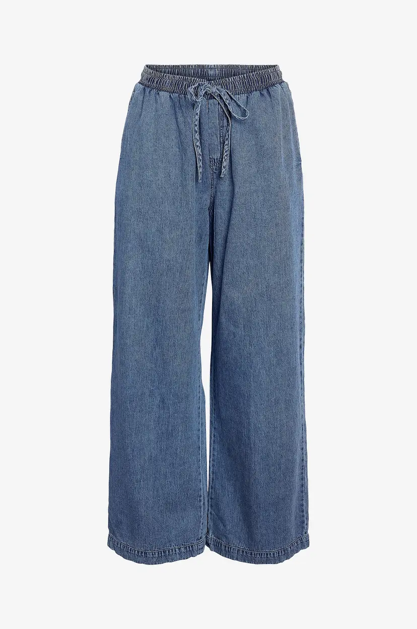 Noisy May Curve Jeans nmEnza MW Wide Pants Mg004mb Curve - Blå