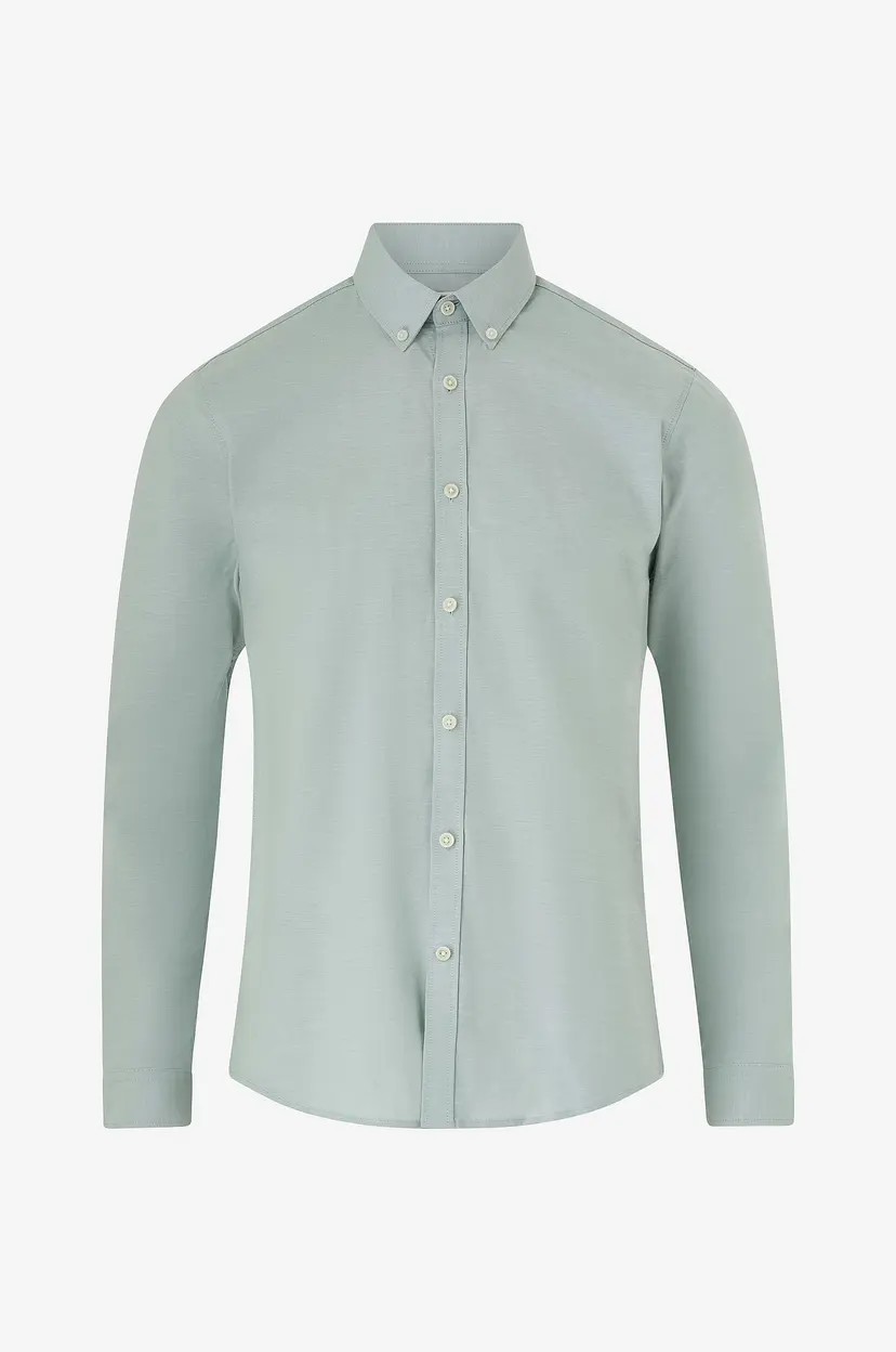 Lindbergh Skjorte Oxford Superflex Shirt L/S - Grønn