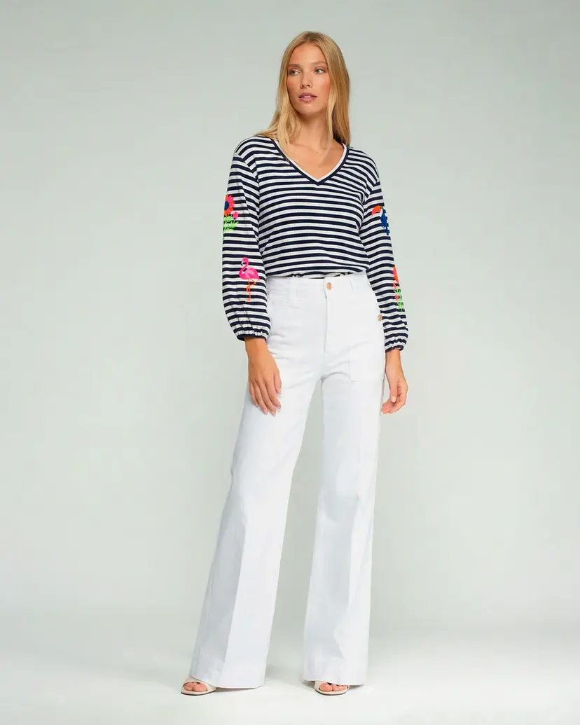 VilaGallo VilaGallo 33609 White Wide leg jeans