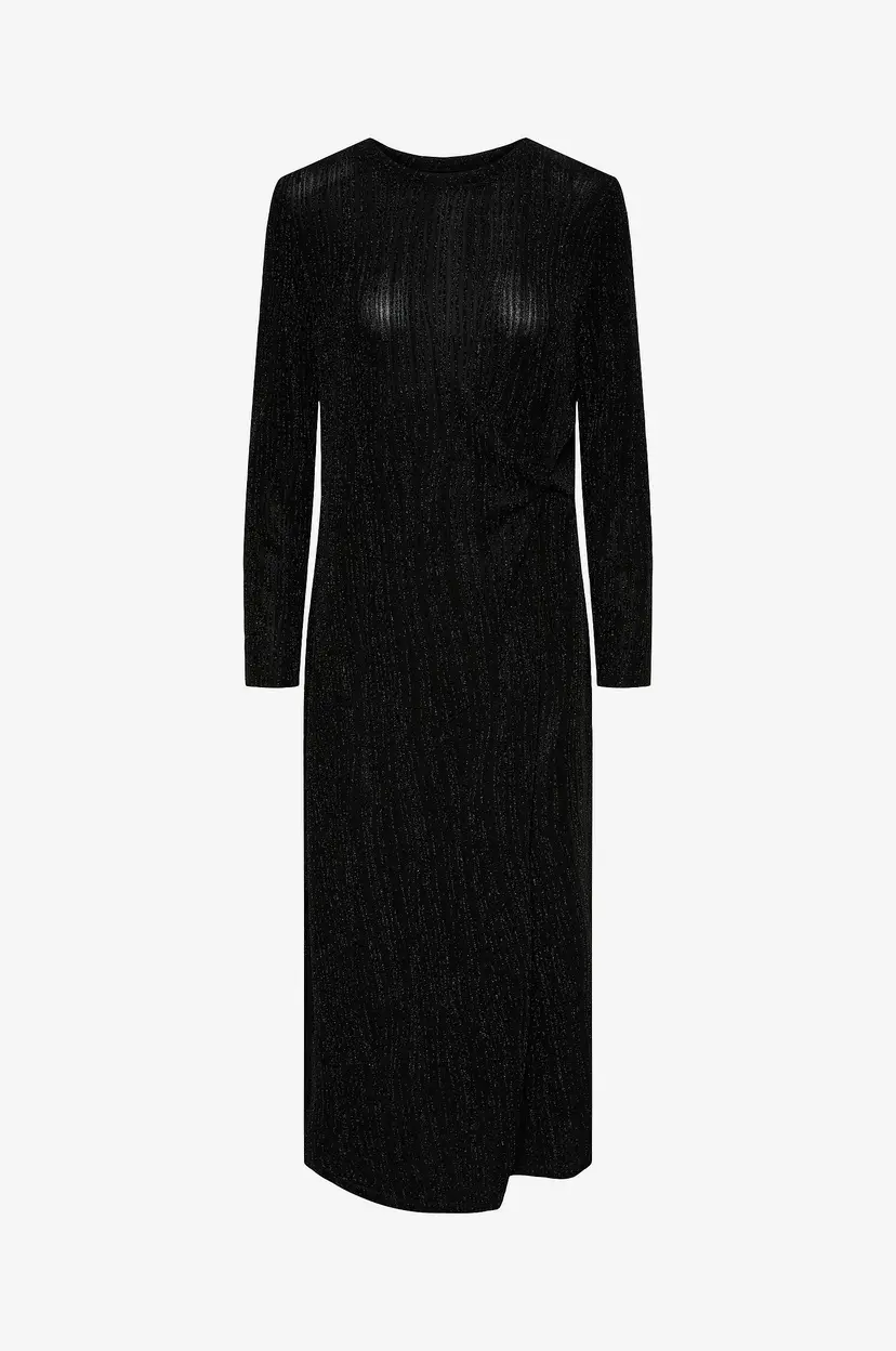 Pieces Maxikjole pcRenata LS Knot Dress - Svart