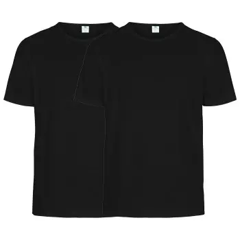 Dovre Dovre 2P Organic Cotton Crew Neck Svart økologisk bomull Small Herre