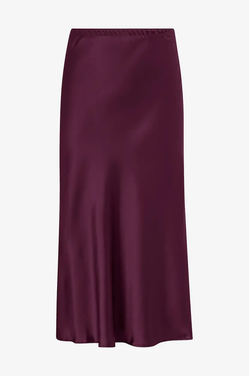 Zizzi Maxi skjørt caMinela Satin - Rød