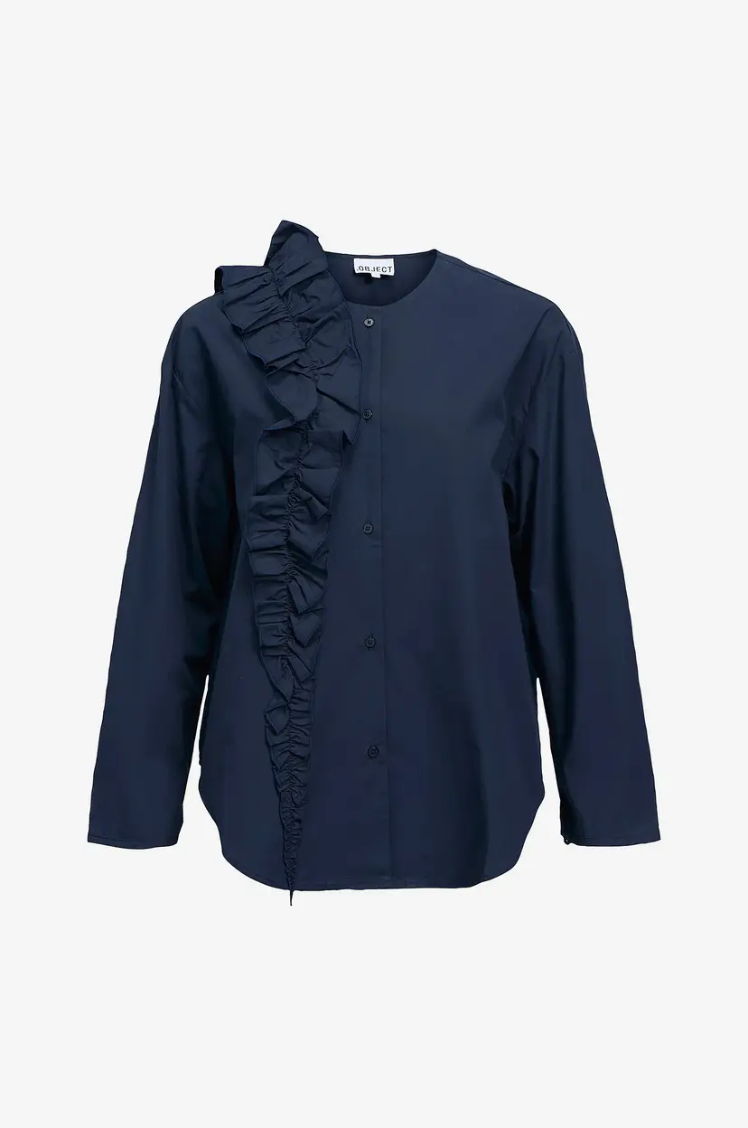 Object Collectors Item Skjorte Objmuni L/S Re Shirt 147 - Blå