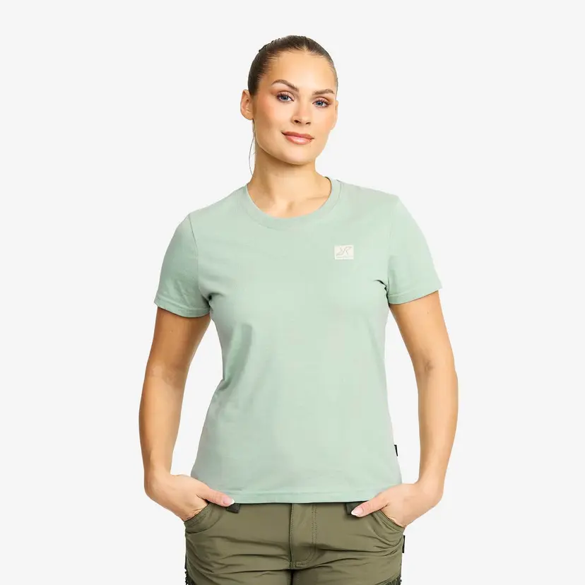 RevolutionRace Easy Slim Fit T-shirt Dame Iceberg Green