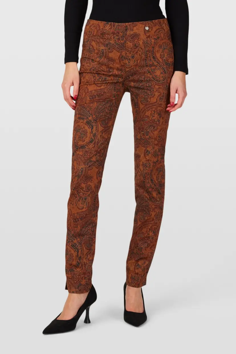ROBELL ROSE TROUSERS LEATHER BROWN