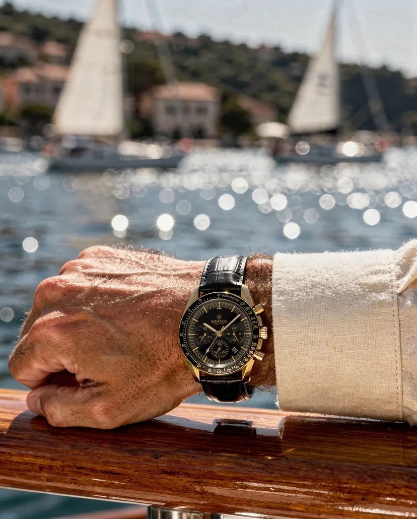 Kompass Stockholm Kompass ChronoSpeed Black Gold