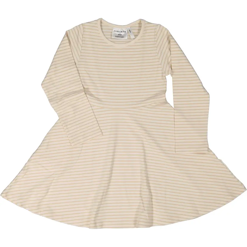 Geggamoja Snurrklänning Bambu Classic Vit/Beige - 122/128