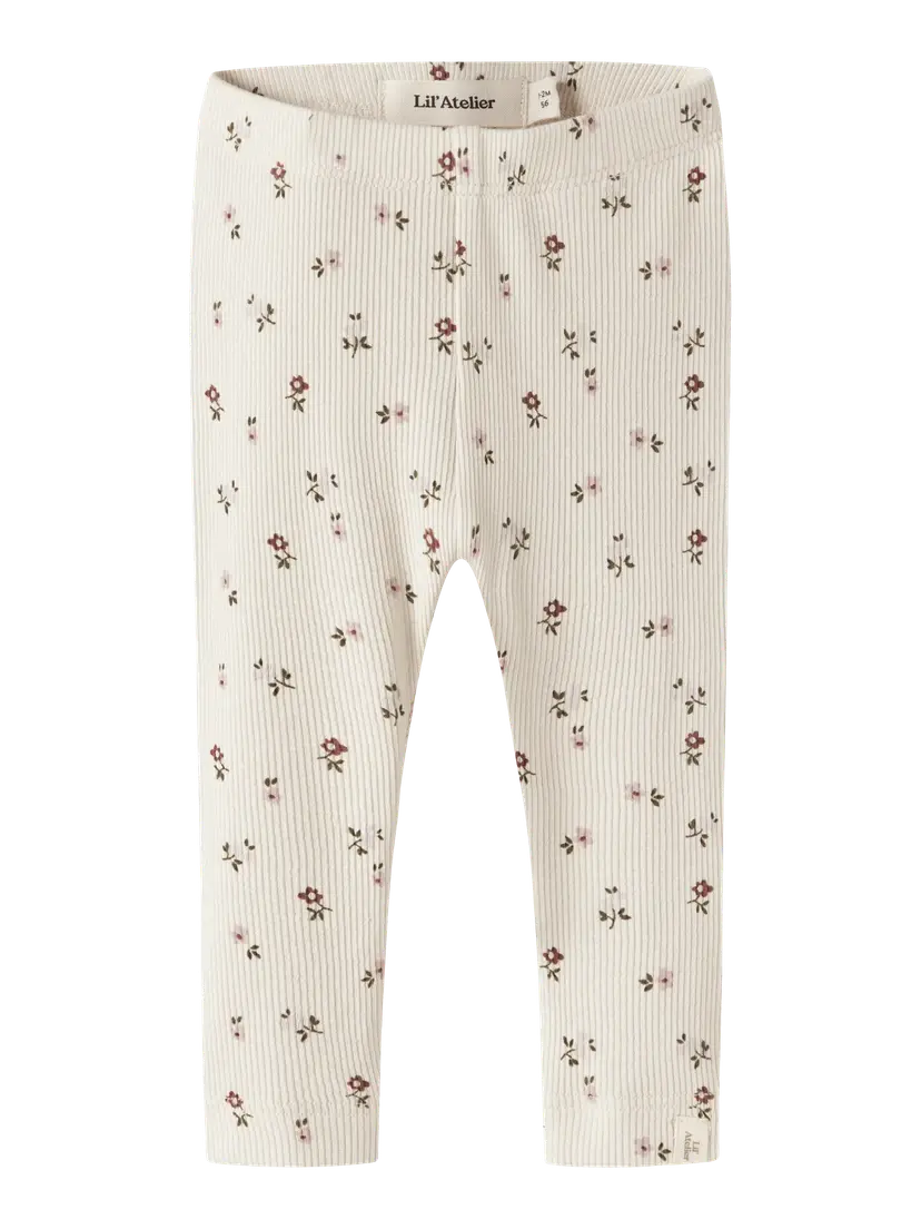 Lil`Atelier Leggings "GAGO" Turtledove Floral
