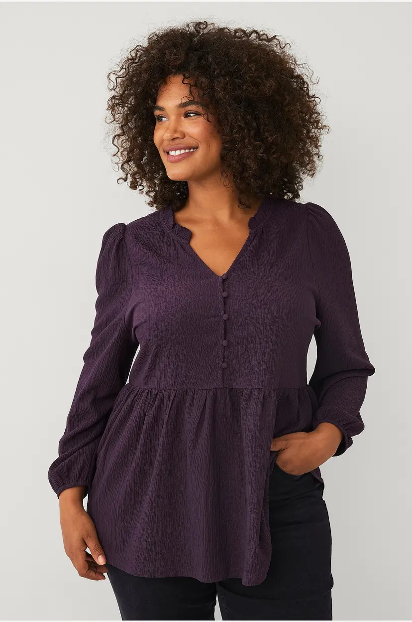 Ellos Plus collection Topp med peplum - Lilla