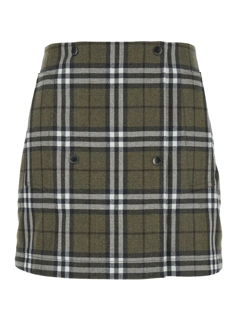 Burberry Burberry Miniskjørt – Grønn