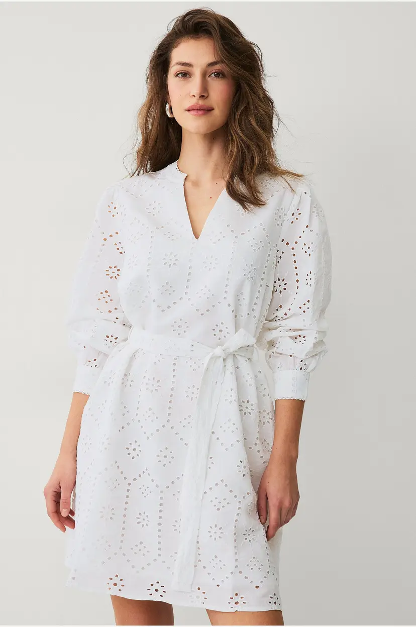 Vila Kjole viSine L/S Short Dress - Hvit