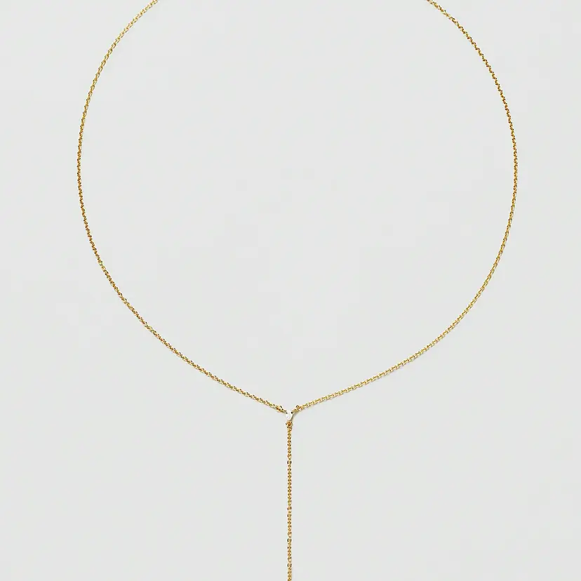 Safira Drop Pearl Lariat Halskjede