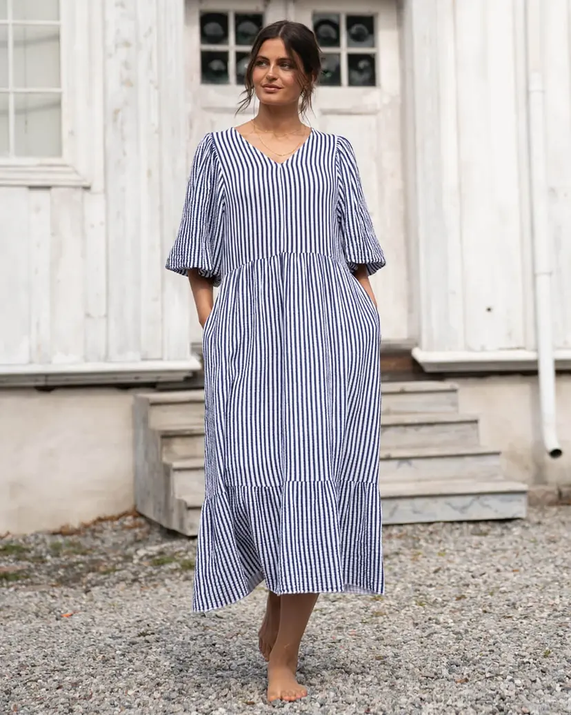 Floyd Midikjole Margo Stripe