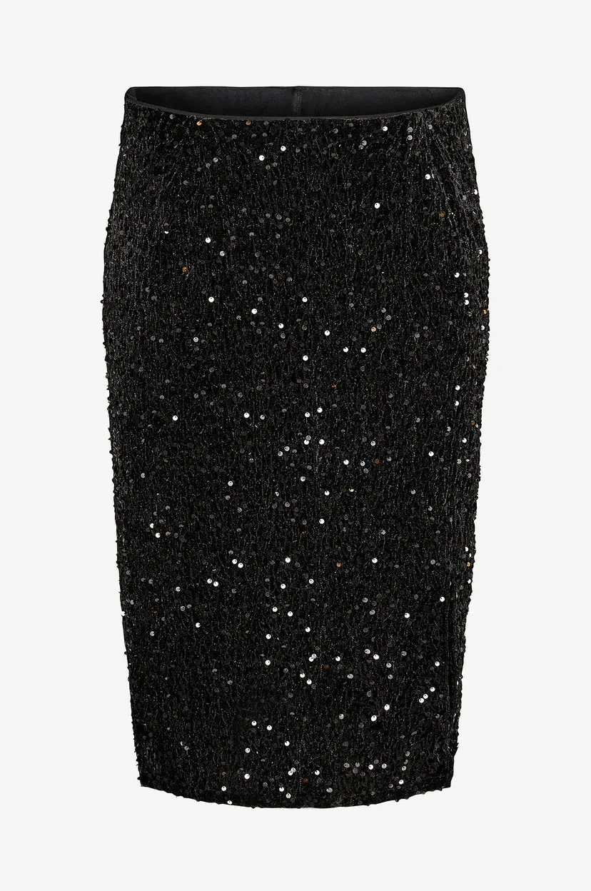 Zizzi Blyantskjørt Mjosefine, Midi Skirt - Svart