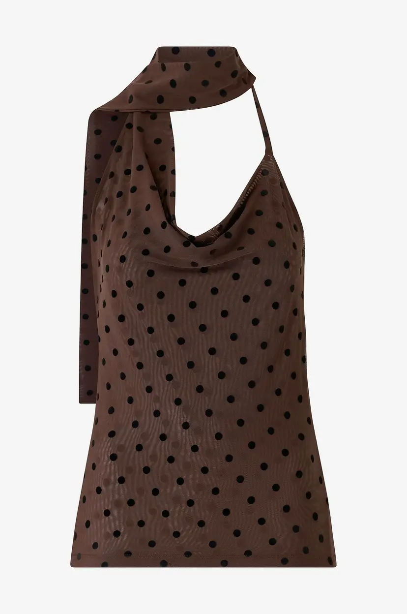 Gina Tricot Halter-topp Dot - Flerfarget