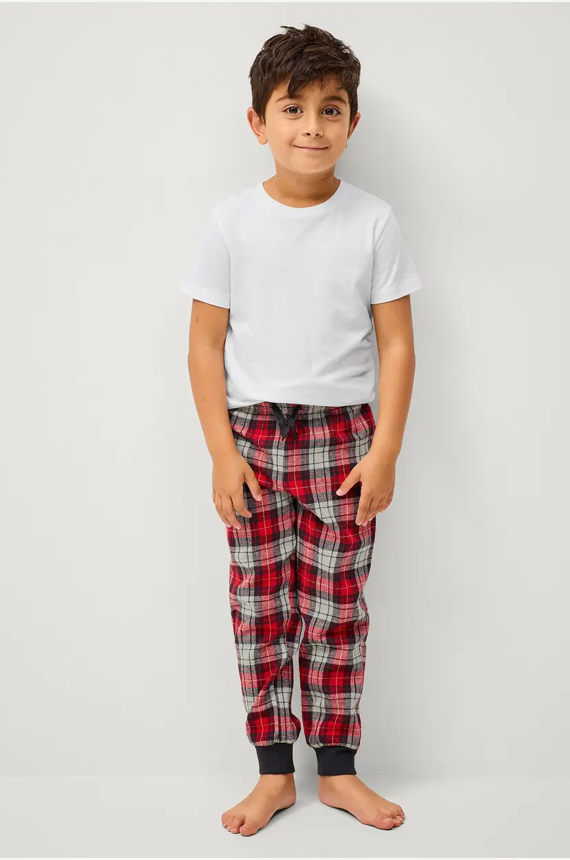 Ellos Collection Pysjbukser Bobby i flanell - Rød