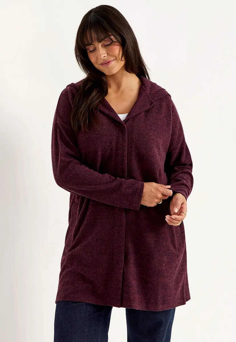 Cellbes of Sweden Supermyk, lang cardigan med hette