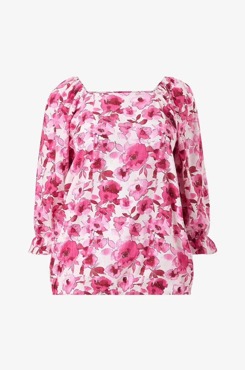 Zizzi Bluse vSol 3/4 - Rosa