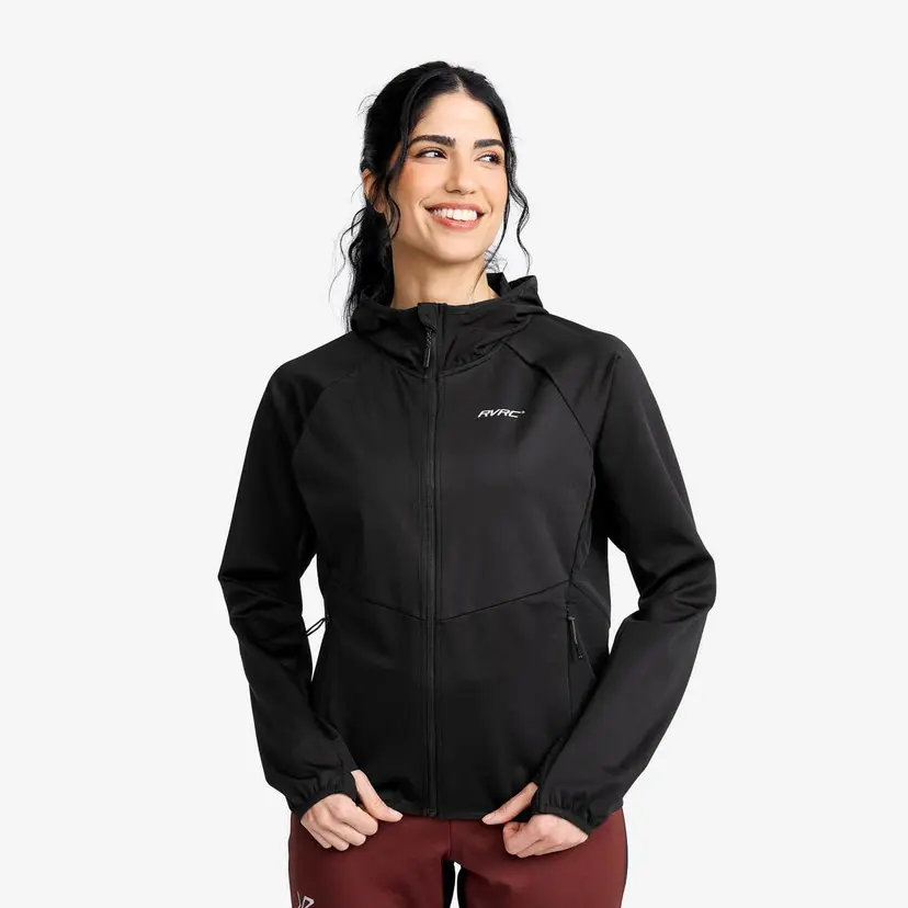 RevolutionRace Pace Hooded Wind Jacket Dame Black
