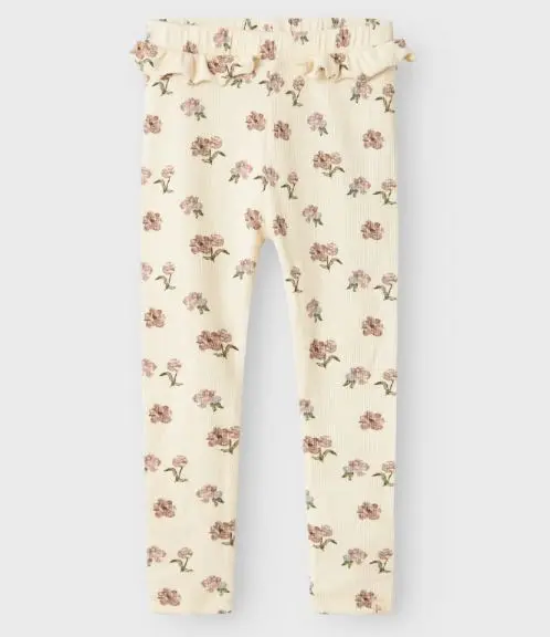 Lil`Atelier Leggings m. rysjer "GAVO" Turtledove Peony
