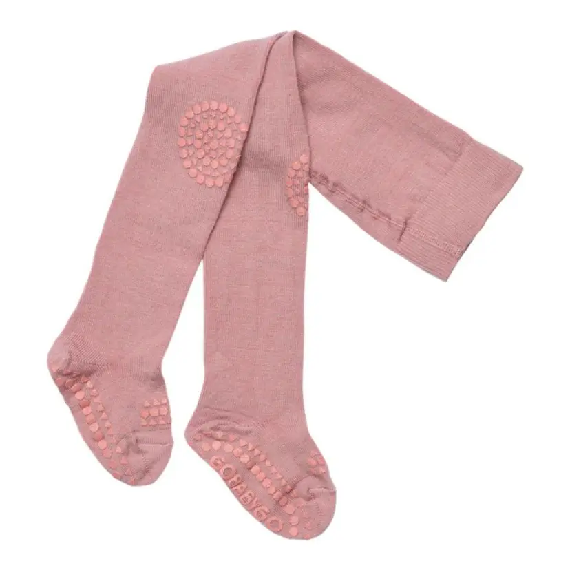 GoBabyGo GoBabyGo - Strømpebukse Ull Antiskli Rose Blush