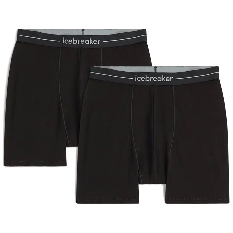 Icebreaker Icebreaker Men Merino 150 Anatomica Boxers 2 Pack Black
