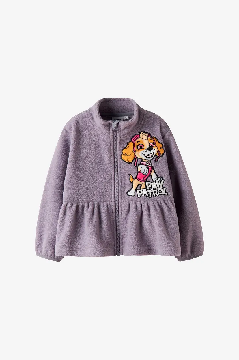 NAME IT Fleeceskjorte nmfJadda Paw Fleece Cplg - Lilla
