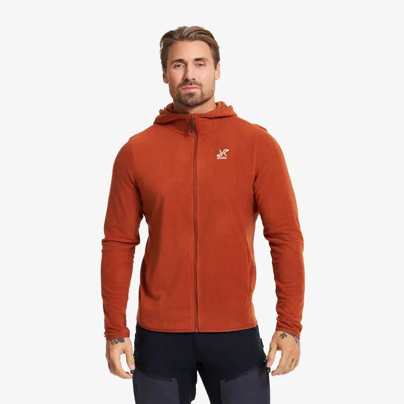 RevolutionRace Hiker Fleece Hoodie Herre Rusty Orange