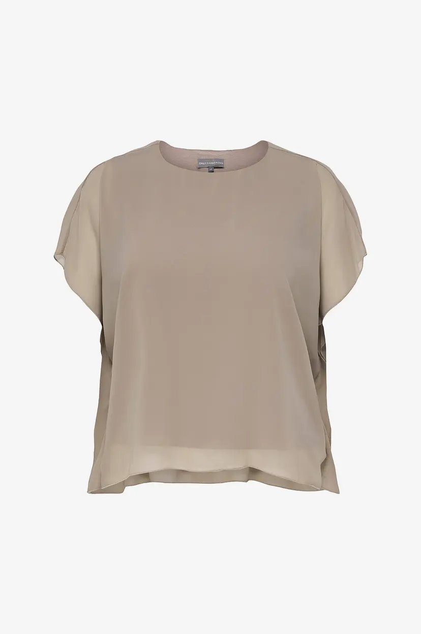 Only Carmakoma Topp carCoko SS O-neck - Grå